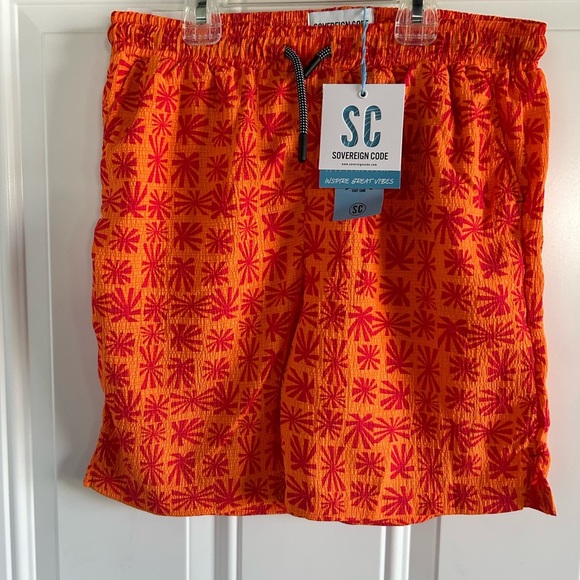 Sovereign Code Boys Orange Short Sleeve Shirt and Shorts Sz 14/16 - Picture 5 of 7